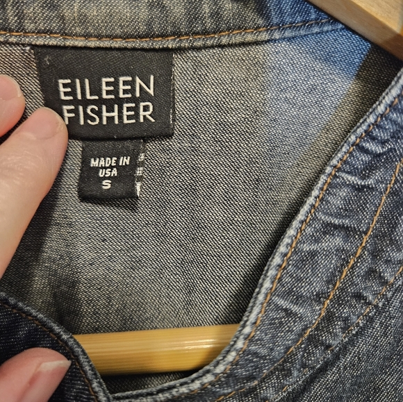 Eileen Fisher dark wash denim jacket - Picture 8 of 8